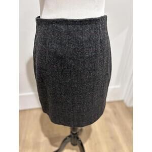 Woolrich Gray Wool Plaid Pencil Skirt Business Casual Fall Size 8 Preppy